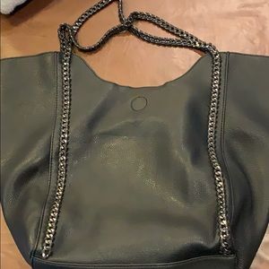 Large leather tote brand unknown
